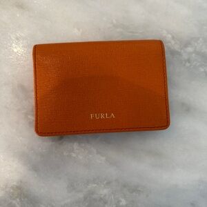 Furla Vibrant Orange Card Case